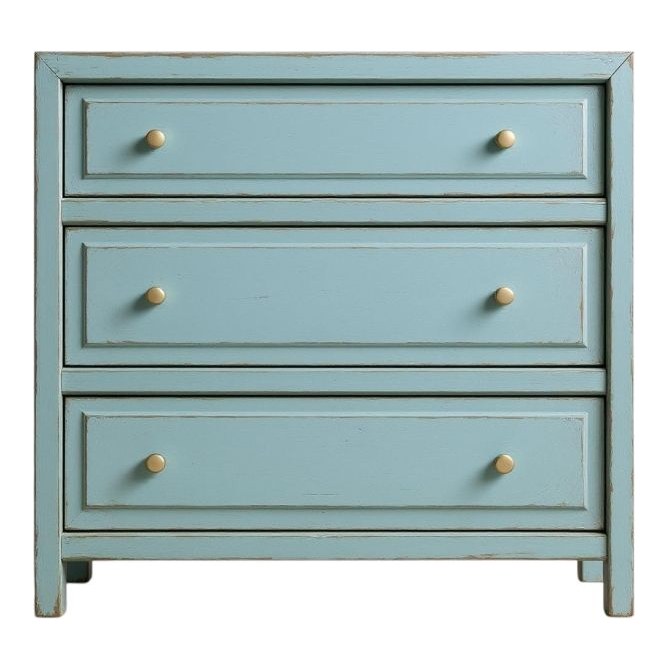 Aqua Three-Drawer Chest