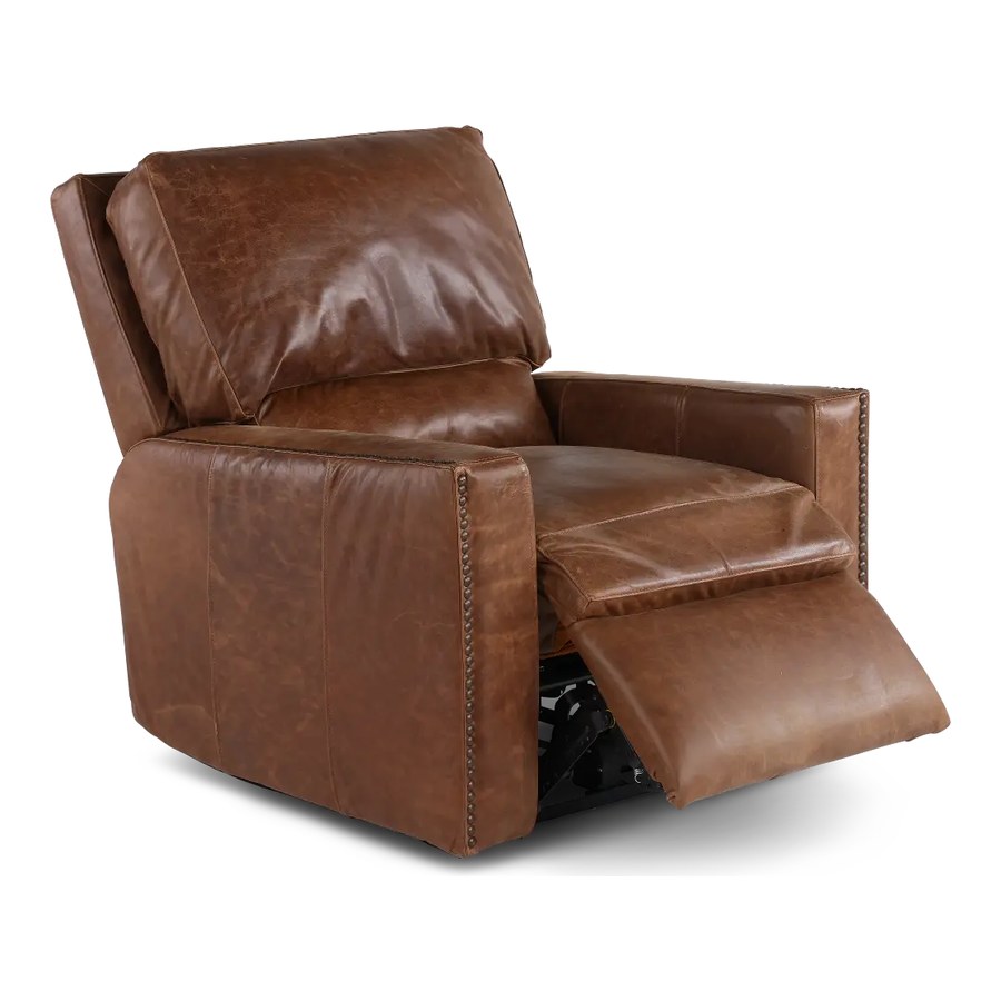 Brown Leather Power Recliner