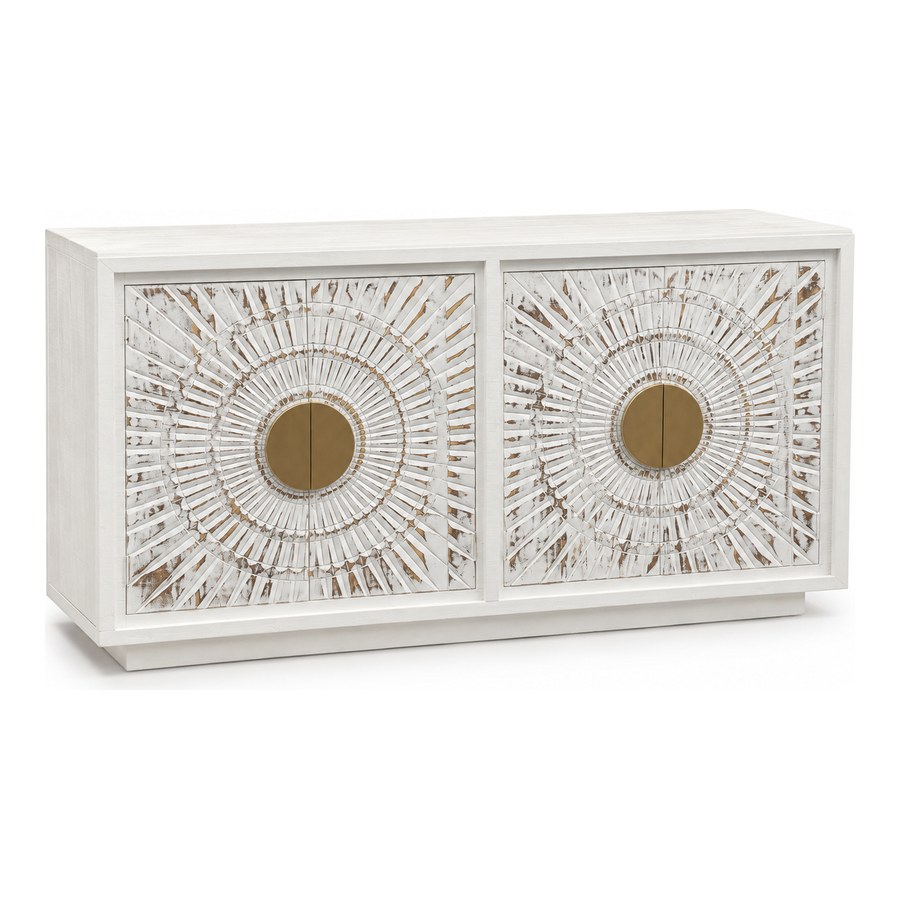 Carved White Sideboard