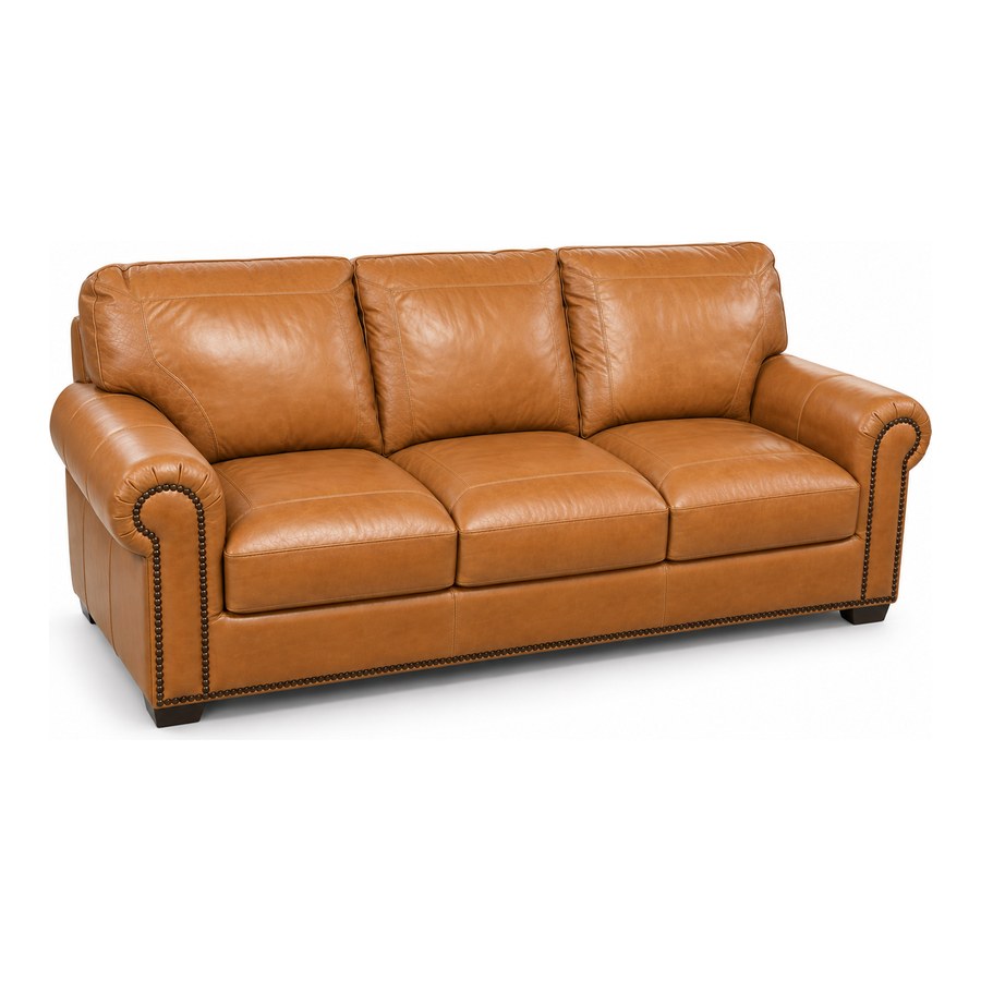 Cognac Leather Sofa