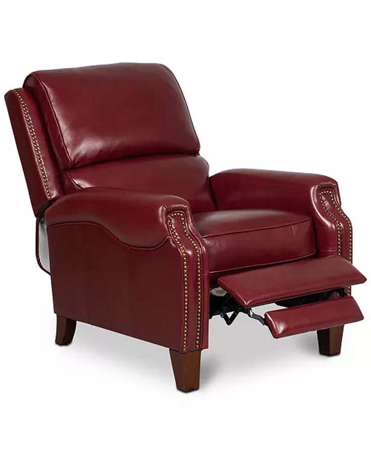 Leather Pushback Recliner