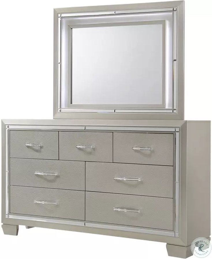 Mirrored Dresser & Mirror