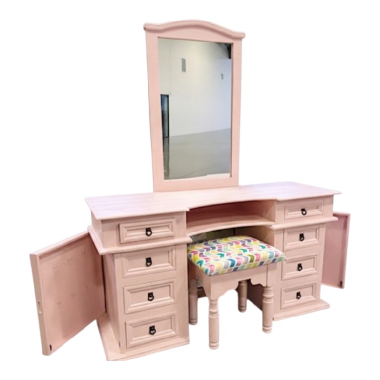 Pink Vanity & Stool