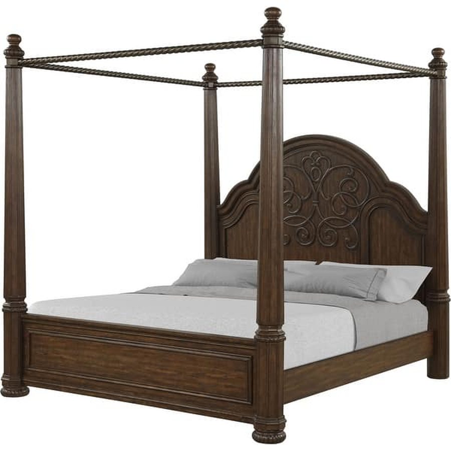 Wood Canopy Bed